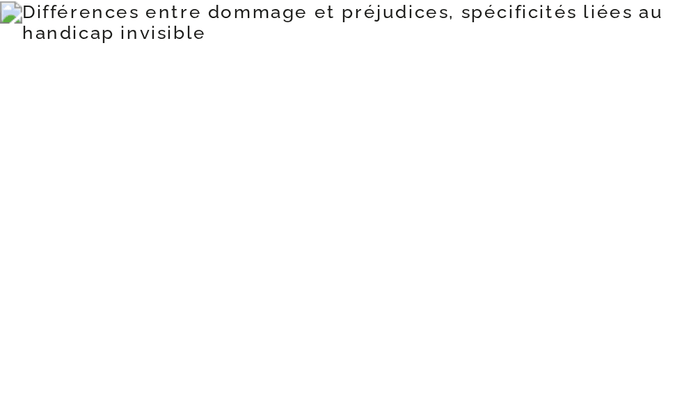 Différences entre dommage et préjudices, spécificités liées au handicap invisible